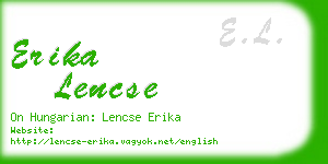 erika lencse business card